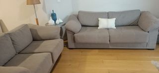 Conjunto Sofás modular color topo 3+2 plazas