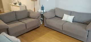 Conjunto Sofás modular color topo 3+2 plazas