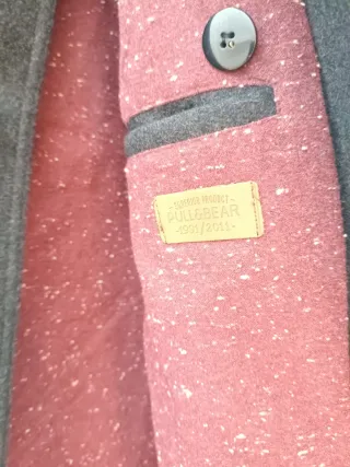 Abrigo Pull&Bear Hombre Talla M Gris