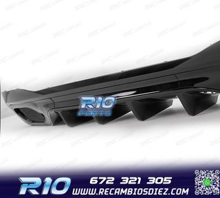DIFUSOR MERCEDES W206 AMG 21- LOOK C43 + COLAS ESCAPE NEGRO