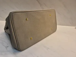 Bolso PIEL Gris Birkin grande