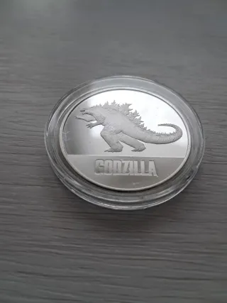 Moneda 1 oz Plata Godzilla 2021