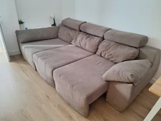 Sofá Chaiselongue Derecho marrón
