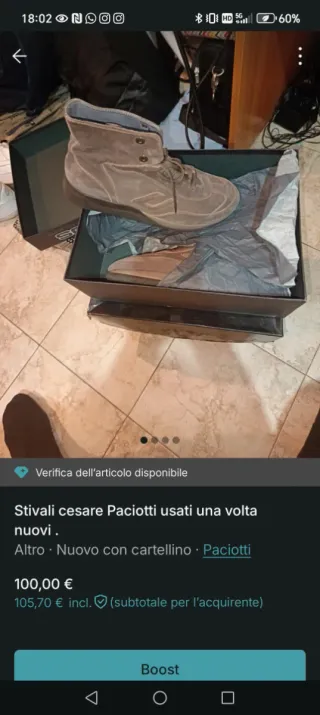 Stivali Cesare Paciotti usati una volta