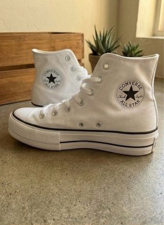 Converse Plataforma Blancas Talla 37.