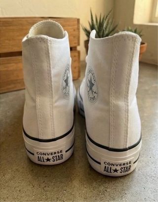 Converse Plataforma Blancas Talla 37.