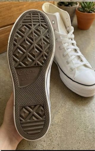 Converse Plataforma Blancas Talla 37.