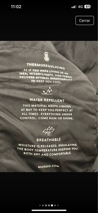 Anorak largo oversize mujer negro