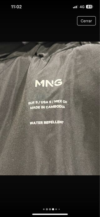 Anorak largo oversize mujer negro