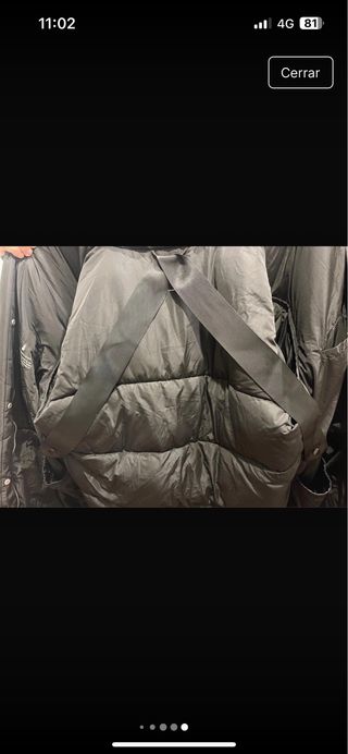 Anorak largo oversize mujer negro