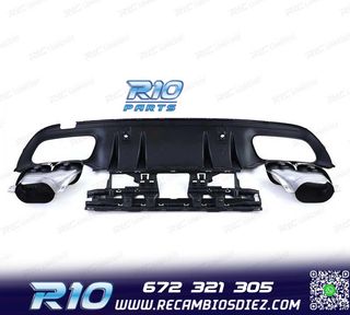 DIFUSOR MERCEDES CLASE C W205 SEDAN 18-21 NEGRO BRILLANTE +