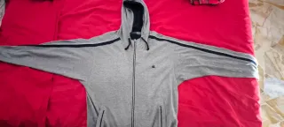 Felpa Champion grigia con zip e cappuccio