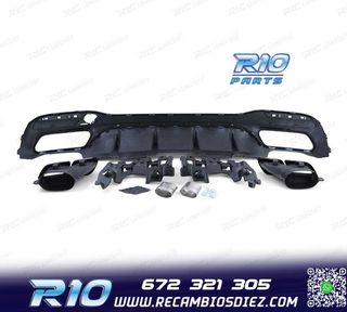 DIFUSOR MERCEDES GLE W166 15-19 LOOK AMG GLE63 NEGRO BRILLO
