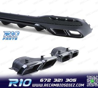 DIFUSOR MERCEDES GLE W166 15-19 LOOK AMG GLE63 NEGRO BRILLO