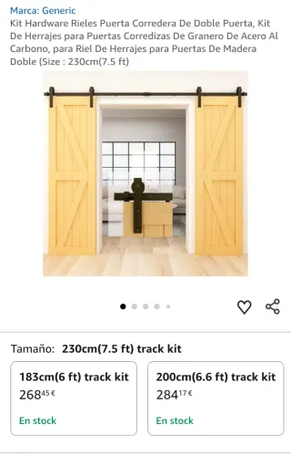 Rieles para puertas correderas