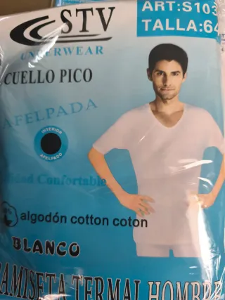 3 Camisetas Térmicas STV Cuello Pico Talla 64