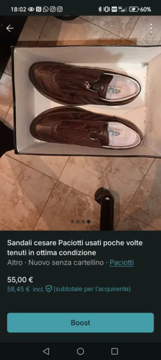 Sandali Cesare Paciotti Marrone Usati