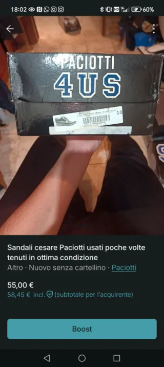 Sandali Cesare Paciotti Marrone Usati
