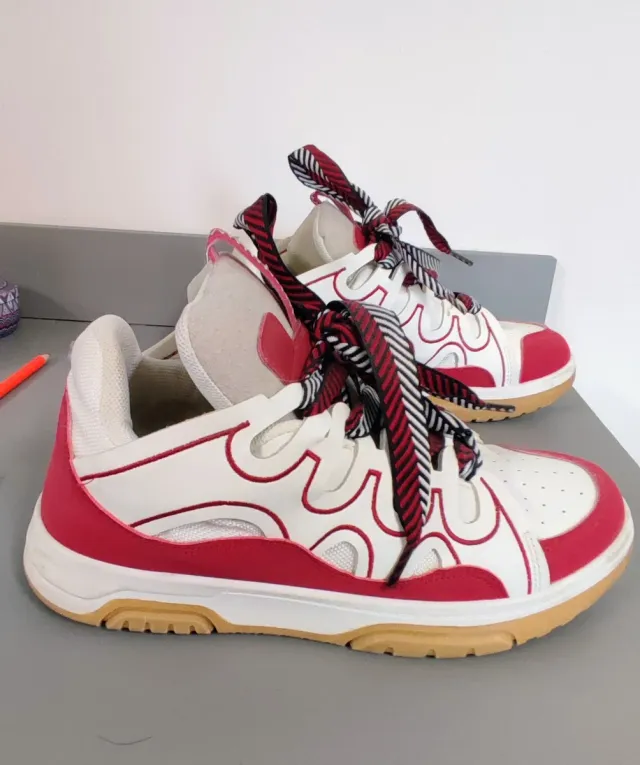 Scarpe sportive bianco rosse