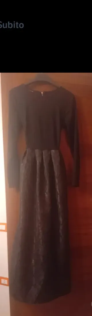 Vestito lungo elegante nero 12/14 anni