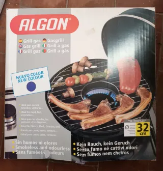 Churrasquera ALGON Gas Grill Azul 32cm