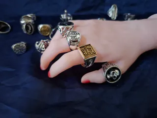 23 Anillos Estilo Plata Masón Gótico