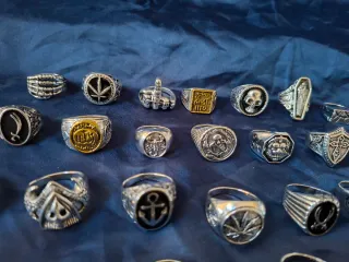 23 Anillos Estilo Plata Masón Gótico