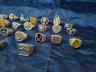 23 Anillos Estilo Plata Masón Gótico