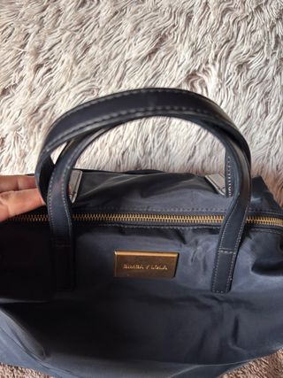 Bolso Bimba y Lola Azul Marino y Dorado