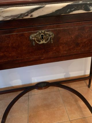 Tocador antiguo madera y mármol (Sin carcoma)