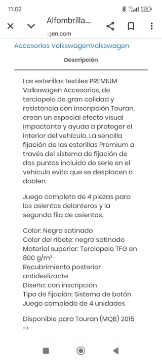 Alfombrillas Volkswagen Touran