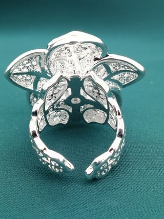 Anillo Plata Ley 925 Flor Calada Nuevo