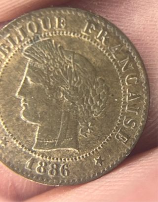 Francia 1 Centime 1886 A Bronce Centavo Liberte