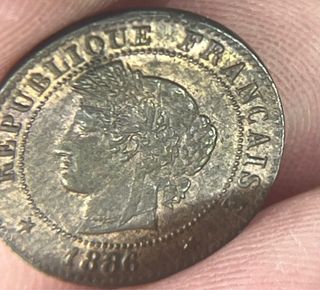 Francia 1 Centime 1886 A Bronce Centavo Liberte