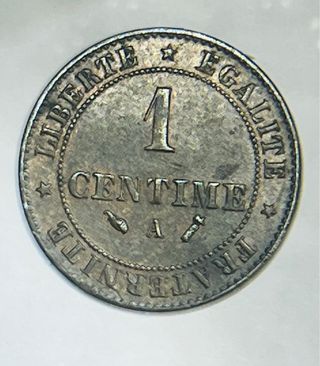 Francia 1 Centime 1886 A Bronce Centavo Liberte