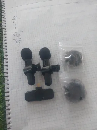 2 Micrófonos Lavalier Negros