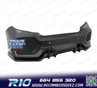 PARAGOLPES TRASERO HONDA CIVIC 16- LOOK TYPE R