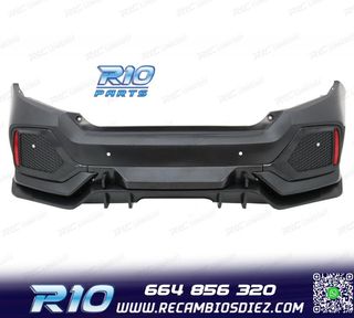PARAGOLPES TRASERO HONDA CIVIC 16- LOOK TYPE R