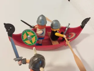 Playmobil Vikingos Barca y Ariete 3153 3156