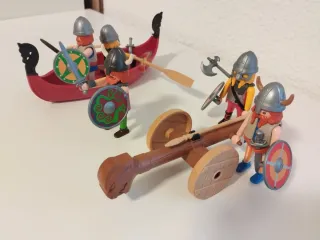 Playmobil Vikingos Barca y Ariete 3153 3156