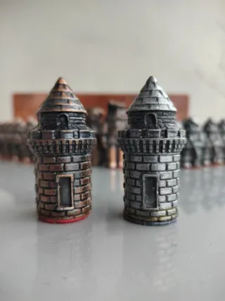 Set scacchi stile spagnolo vintage metallo pesante