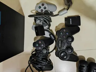 Pack PS2: 3 mandos, 15 juegos, 2 micros