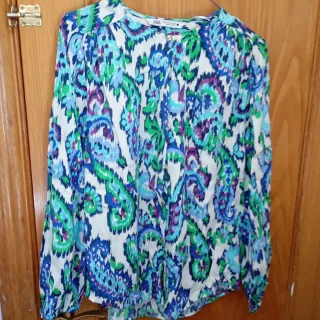 Blusa CORTEFIEL Blanca Encaje