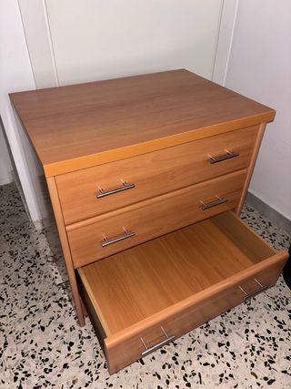 Cómoda de madera 3 cajones