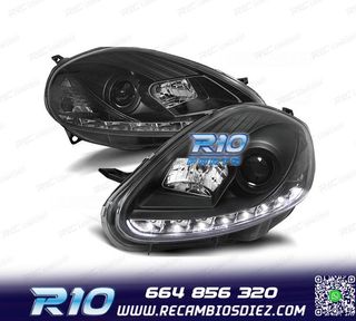 FAROS FIAT GRANDE PUNTO 05-08 LUZ DIURNA FONDO NEGRO