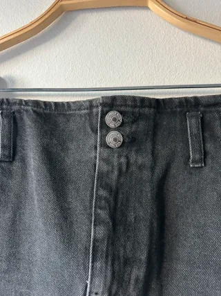 Falda vaquera negra Mango Talla M