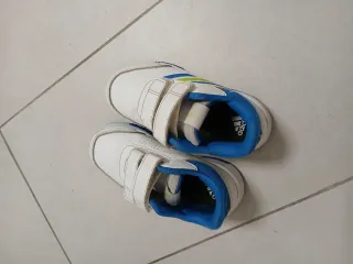 Scarpe Adidas Bambino Velcro Bianche Blu