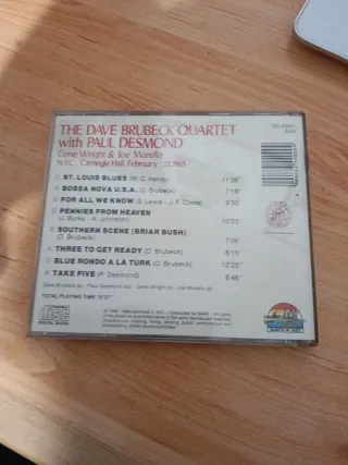 CD Jazz Dave Brubeck Quartet Carnegie Hall 1963