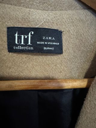 Abrigo Zara TRF Marrón Talla XS