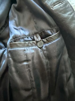 Chaquetón de piel de bovino marrón